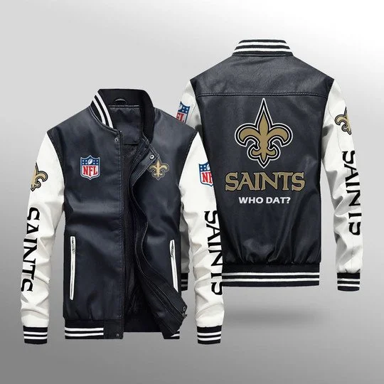 New Orleans Saints Leather Jacket FM23