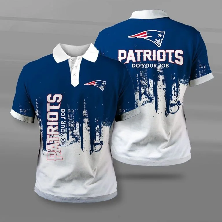 New England Patriots Polo T-Shirt Full Size AJ32