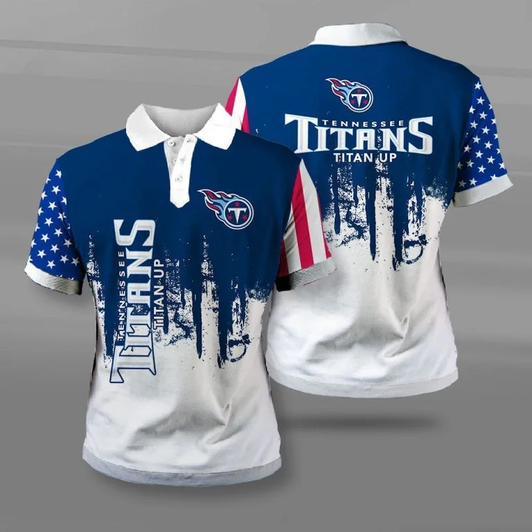 Tennessee Titans Polo T-Shirt Full Size DU88
