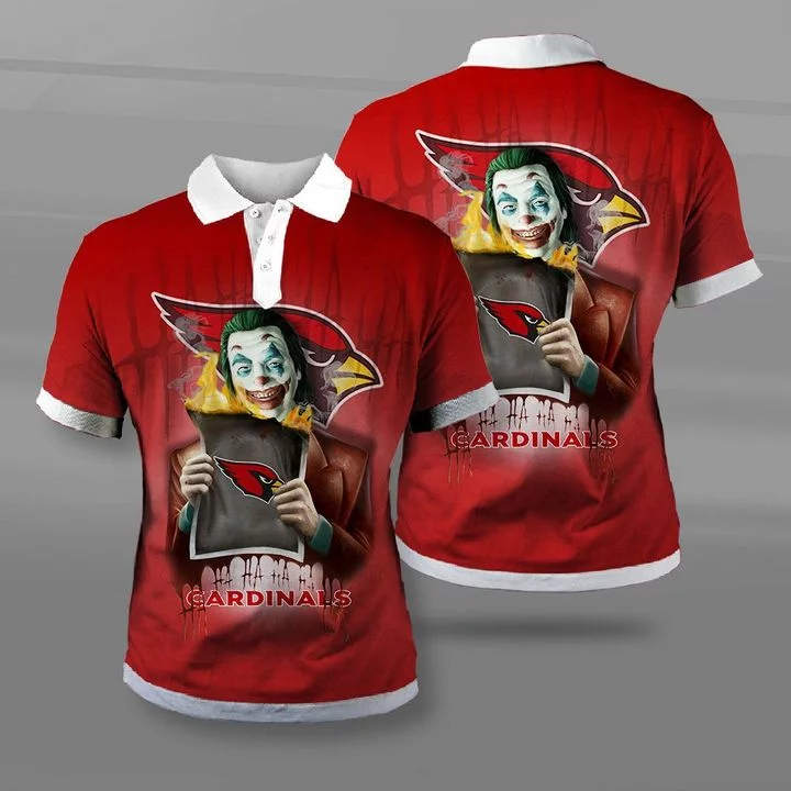 Arizona Cardinals Polo T-Shirt Full Size IM89