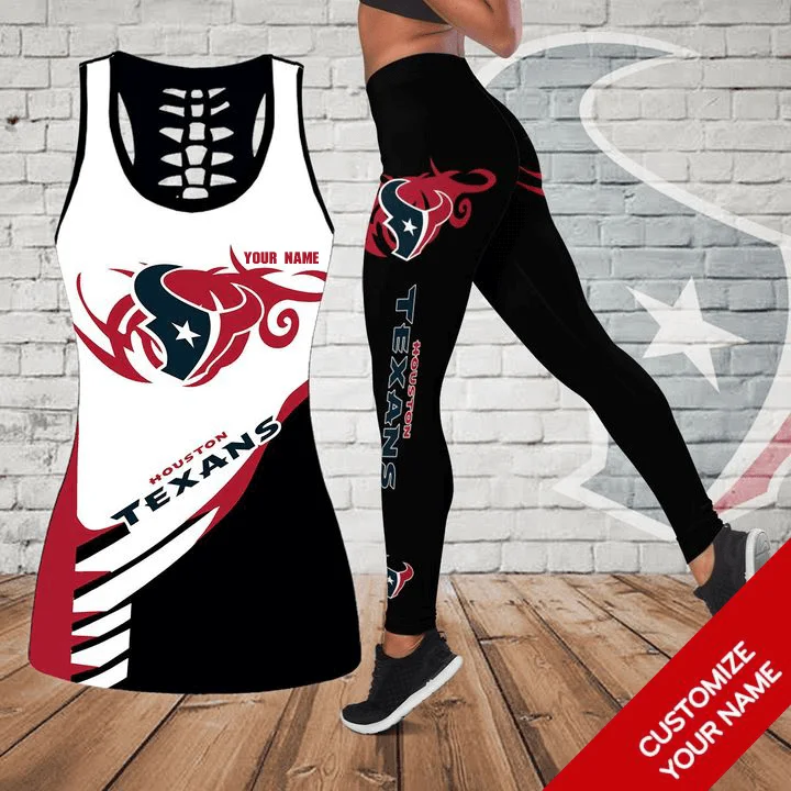 Houston Texans Women's Hollow Out Tank Top + Legging WG67