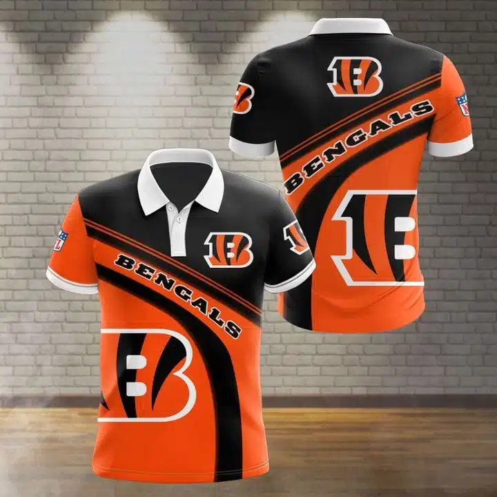 Cincinnati Bengals Polo T-Shirt Full Size UY79