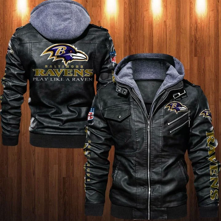 Baltimore Ravens Leather Jacket KJ89