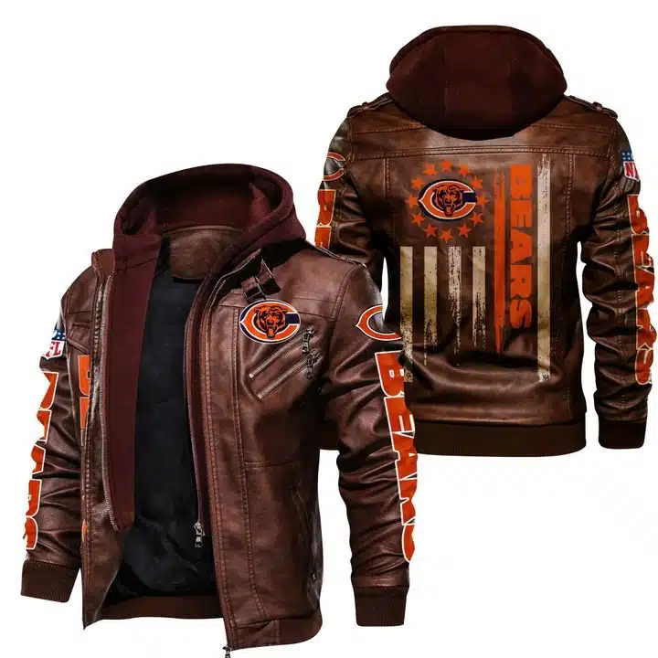 Chicago Bears Leather Jacket IV73