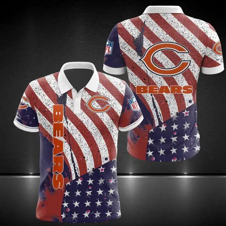 Chicago Bears Polo T-Shirt Full Size PS39