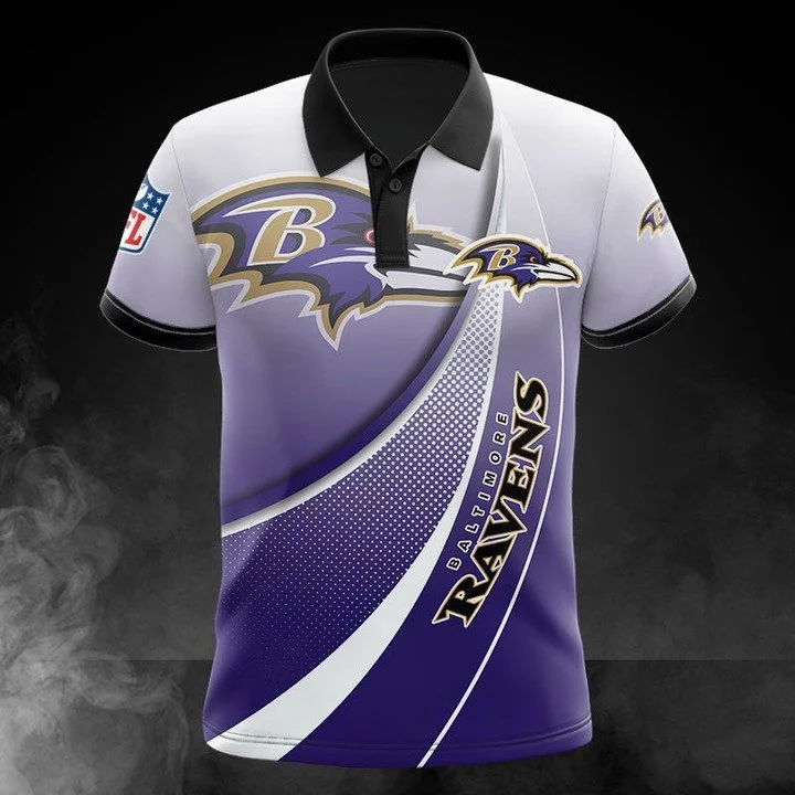 Baltimore Ravens Polo T-Shirt Full Size KB61