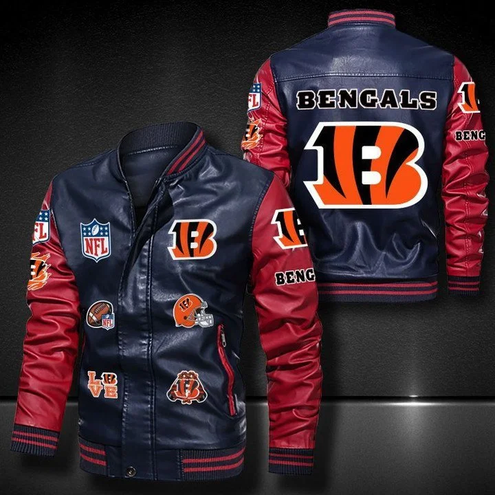 Cincinnati Bengals Leather Jacket PB72