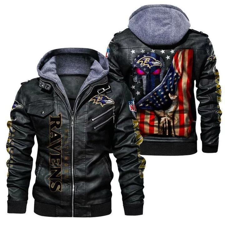 Baltimore Ravens Leather Jacket HN91