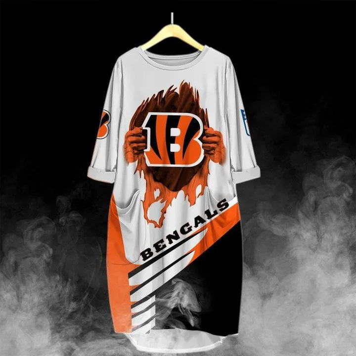 Cincinnati Bengals Batwing Pocket Dress HH25