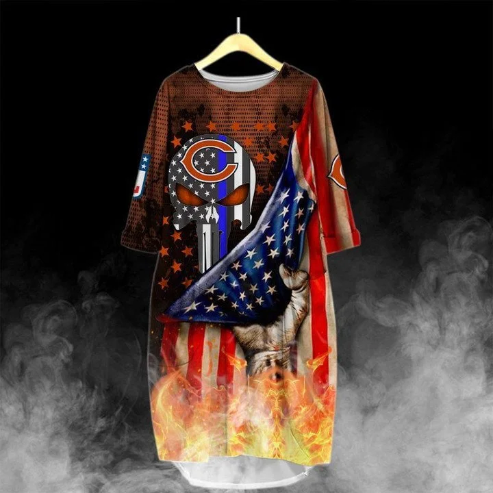 Chicago Bears Batwing Pocket Dress HV82