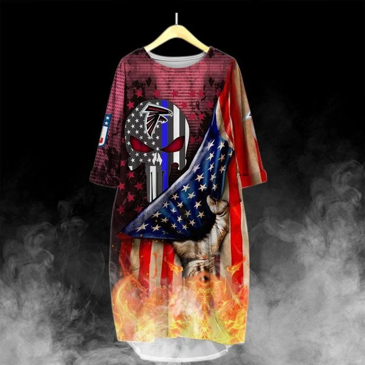 Atlanta Falcons Batwing Pocket Dress IK29