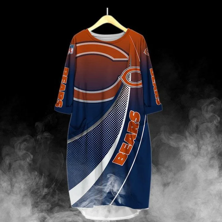 Chicago Bears Batwing Pocket Dress JH91