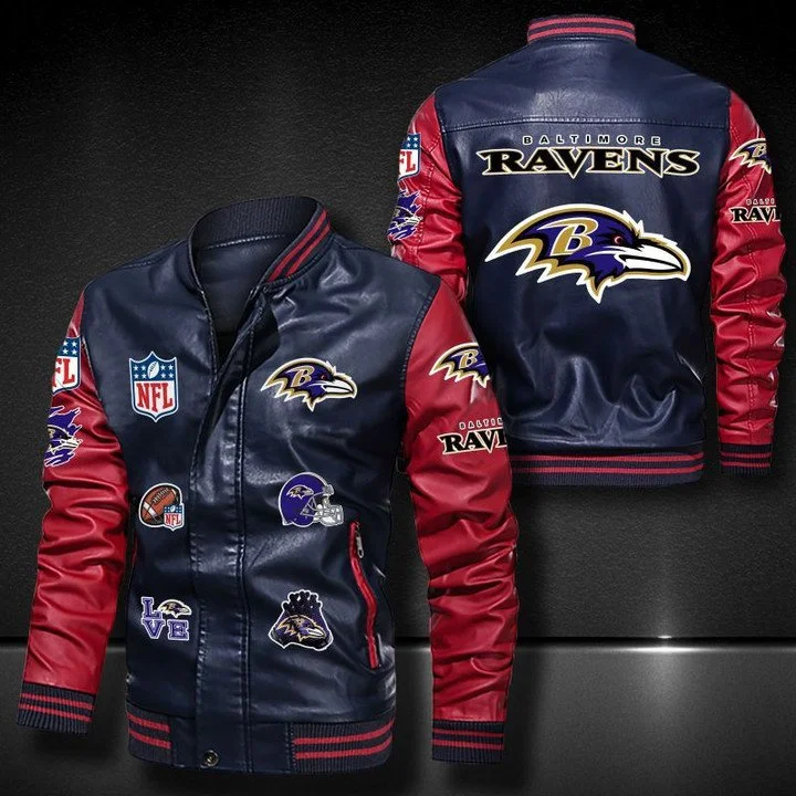 Baltimore Ravens Leather Jacket IJ17