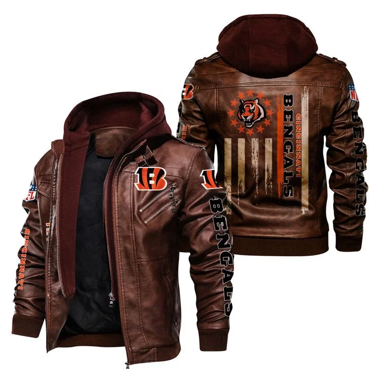 Cincinnati Bengals Leather Jacket HA82
