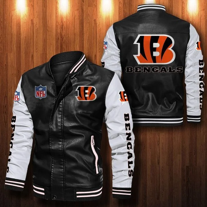 Cincinnati Bengals Leather Jacket EF19