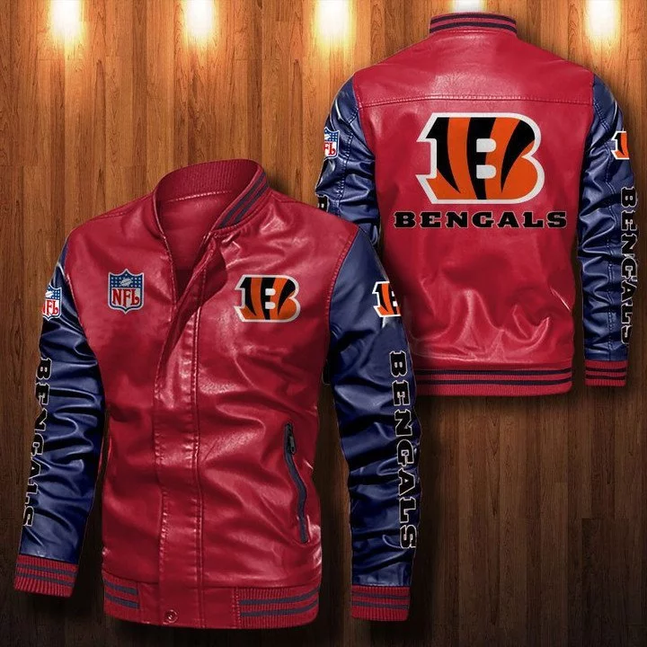 Cincinnati Bengals Leather Jacket TU17