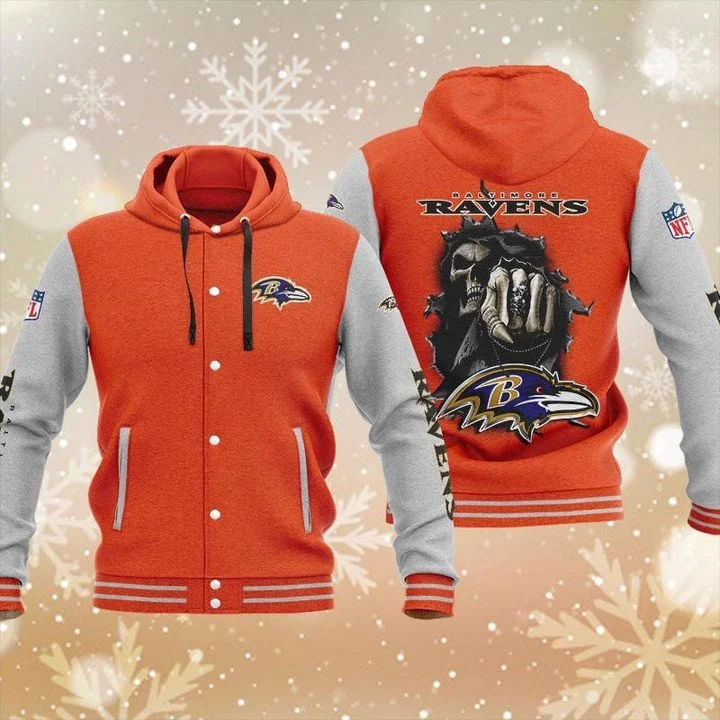 Baltimore Ravens Baseball Jacket KX44 - Image 2