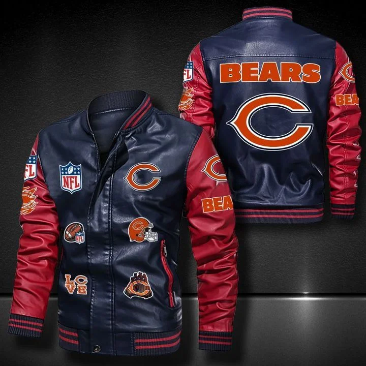Chicago Bears Leather Jacket PZ51