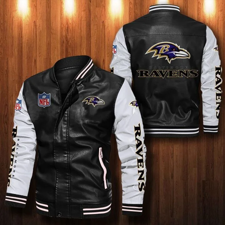 Baltimore Ravens Leather Jacket KE72