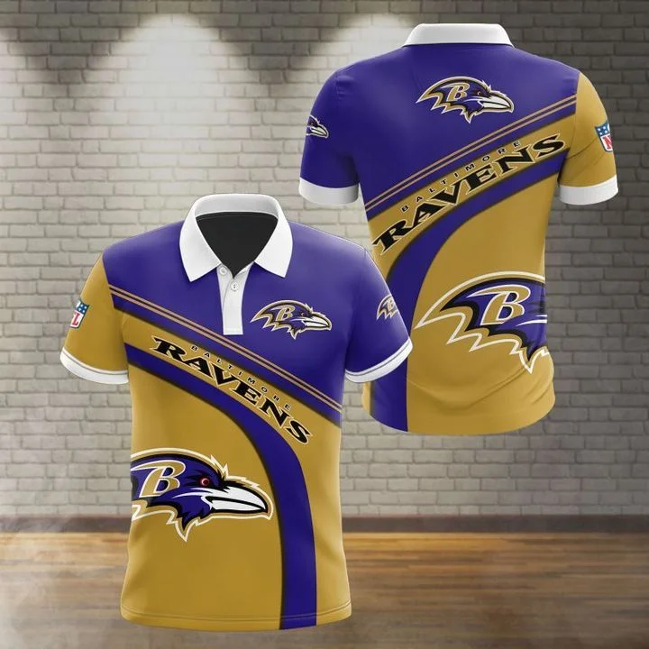 Baltimore Ravens Polo T-Shirt Full Size KG81