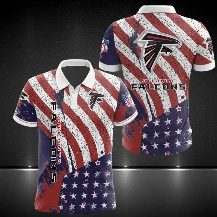Atlanta Falcons Polo T-Shirt Full Size PQ98