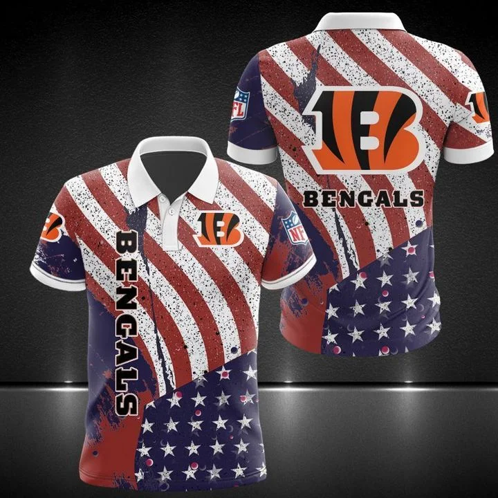 Cincinnati Bengals Polo T-Shirt Full Size YH37