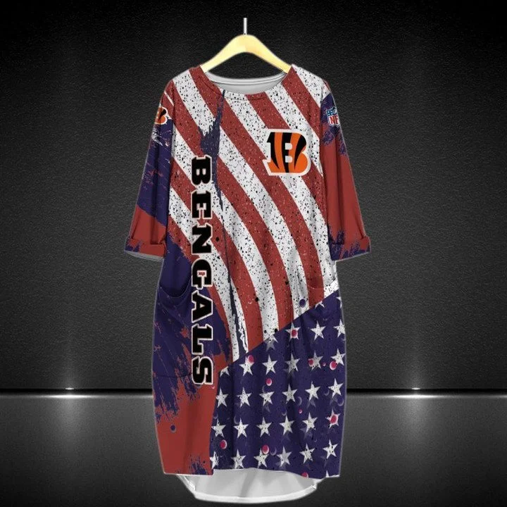 Cincinnati Bengals Batwing Pocket Dress UX19