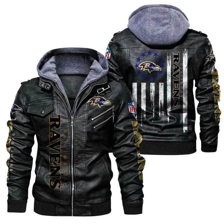 Baltimore Ravens Leather Jacket MX84
