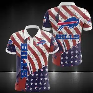 Buffalo Bills Polo T-Shirt Full Size IV83