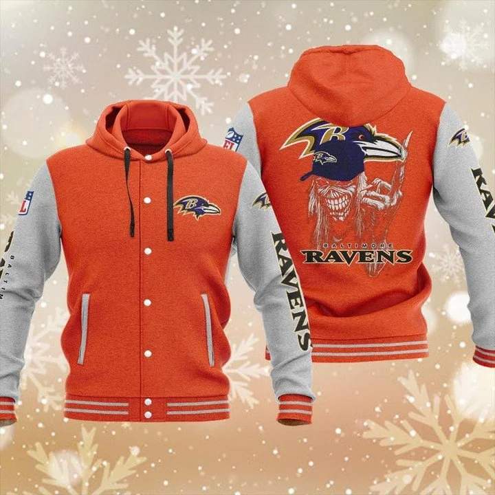Baltimore Ravens Baseball Jacket EM27 - Image 2