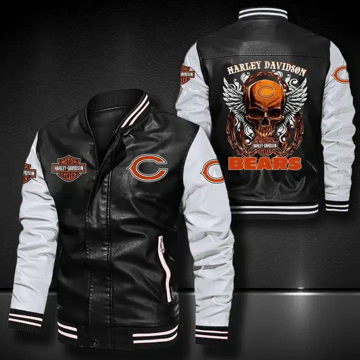 Chicago Bears Leather Jacket KL92