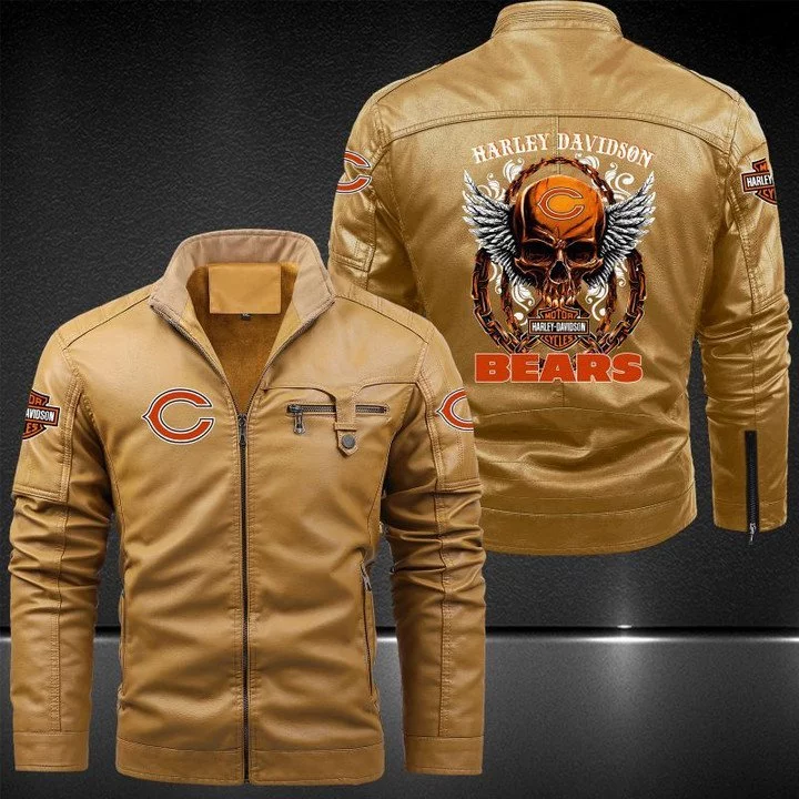 Chicago Bears Leather Jacket YK28