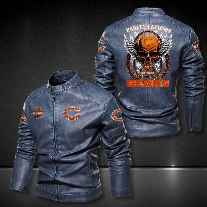 Chicago Bears Leather Jacket HX31