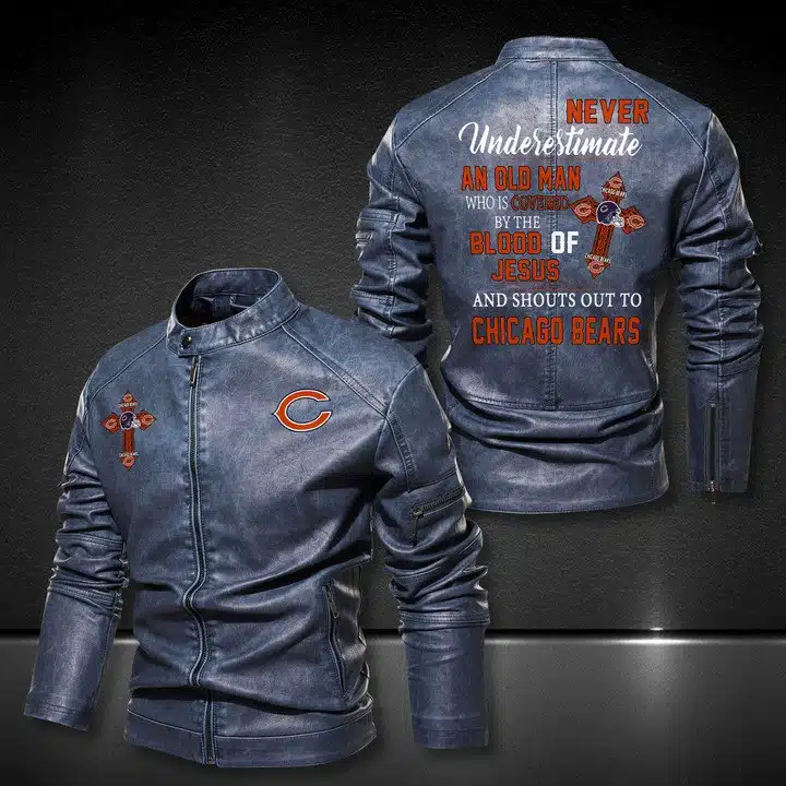 Chicago Bears Leather Jacket JT27