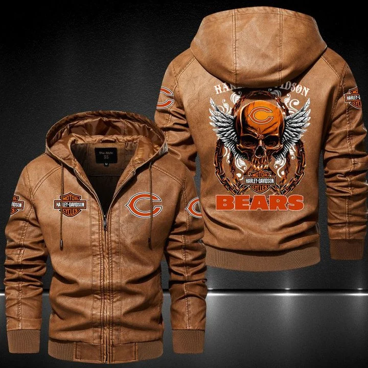 Chicago Bears Leather Jacket PT22