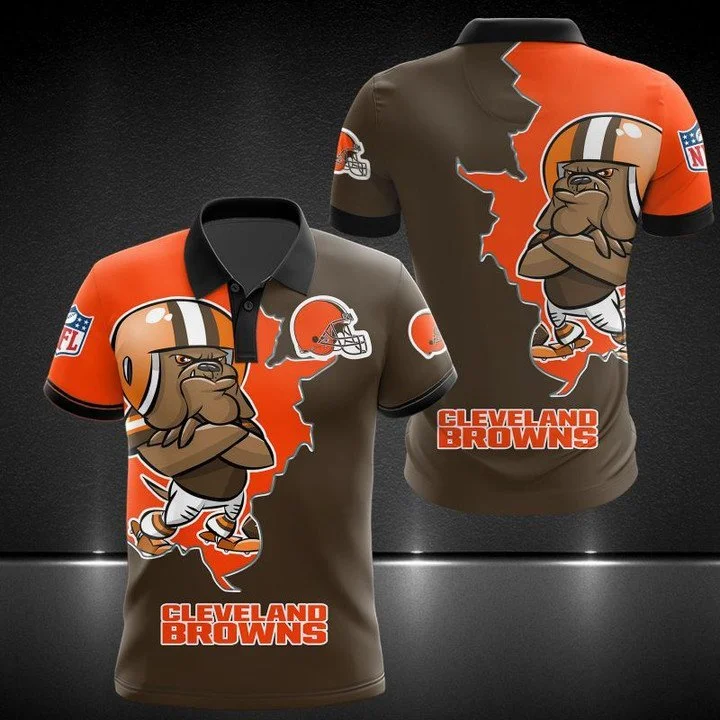 Cleveland Browns Polo T-Shirt Full Size NI23