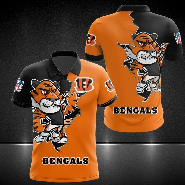 Cincinnati Bengals Polo T-Shirt Full Size GB28