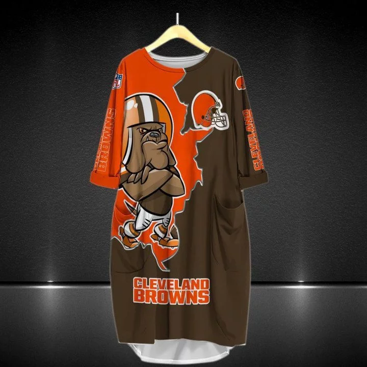 Cleveland Browns Batwing Pocket Dress LS26