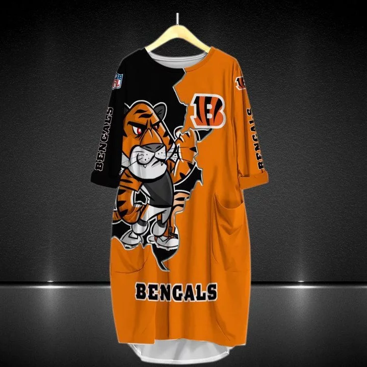 Cincinnati Bengals Batwing Pocket Dress JS72