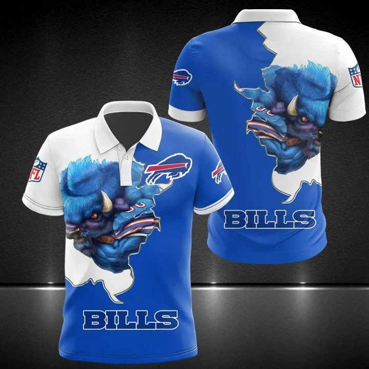 Buffalo Bills Polo T-Shirt Full Size EJ91