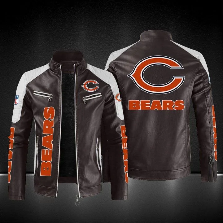 Chicago Bears Leather Jacket PP91