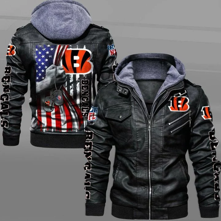 Cincinnati Bengals Leather Jacket HZ28