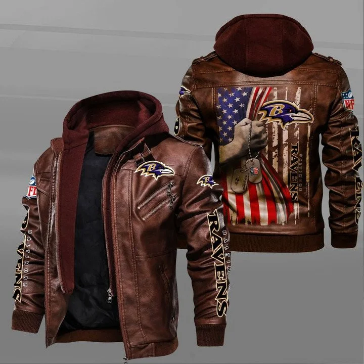 Baltimore Ravens Leather Jacket TG98