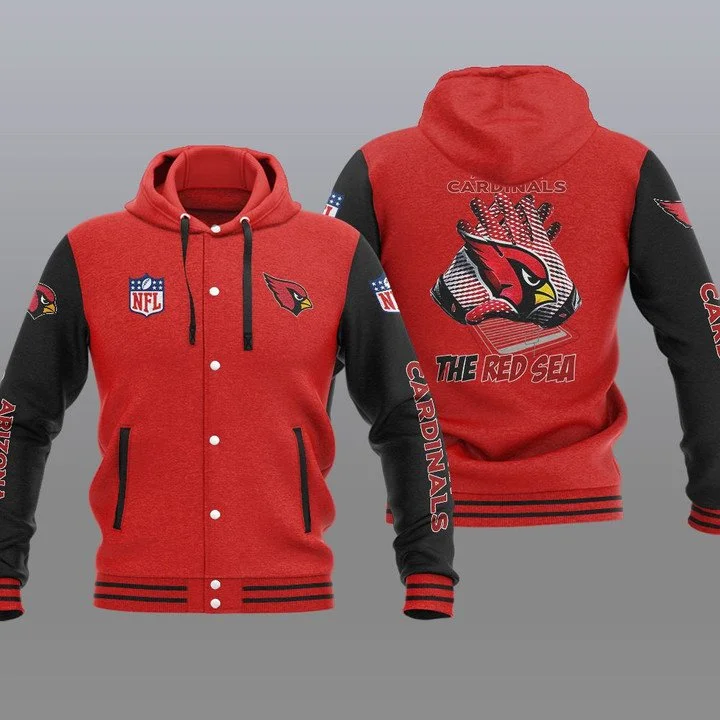 Arizona Cardinals Baseball Jacket NY72 - Image 2
