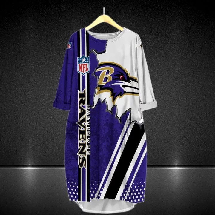 Baltimore Ravens Batwing Pocket DressS OT81