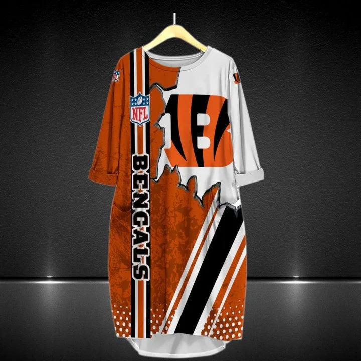 Cincinnati Bengals Batwing Pocket Dress UR62