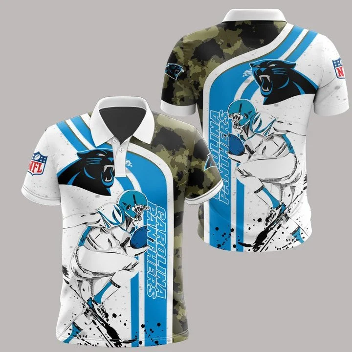 Carolina Panthers Polo T-Shirt Full Size PA89