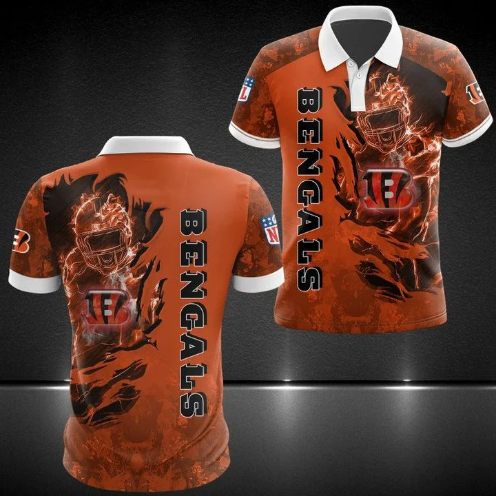 Cincinnati Bengals Polo T-Shirt Full Size GY26
