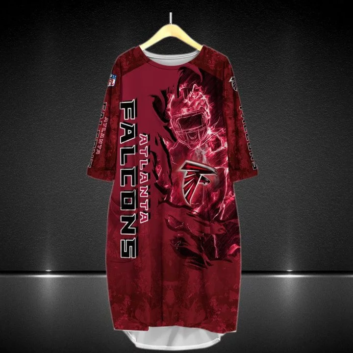 Atlanta Falcons Batwing Pocket Dress PW83