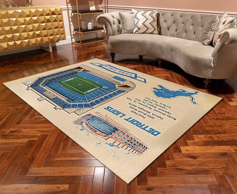 Detroit Lions Rug OV48 - Image 4